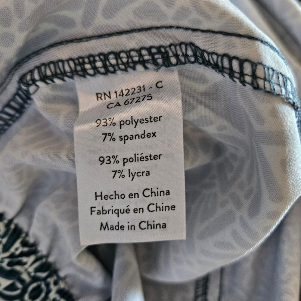 Women's Rip Skirt Hawaii Blue & White Print Tie Waist Cover-Up Medium - Picture 12 of 12